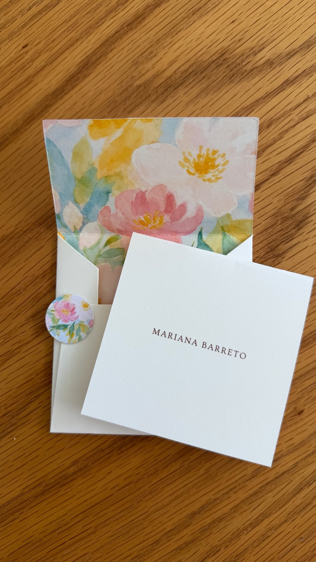 Cartão Social – Floral Aquarela
